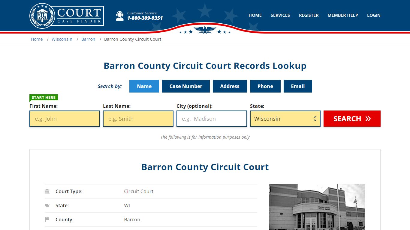 Barron County Circuit Court Records Lookup